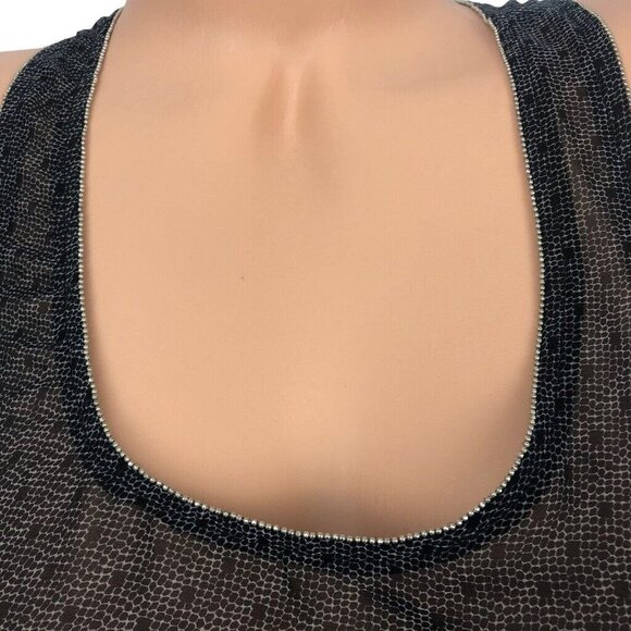 Collective Concepts Floral Print Flowy Boho‎ Tank Top Sheer Sleeveless Blouse S - Picture 4 of 8